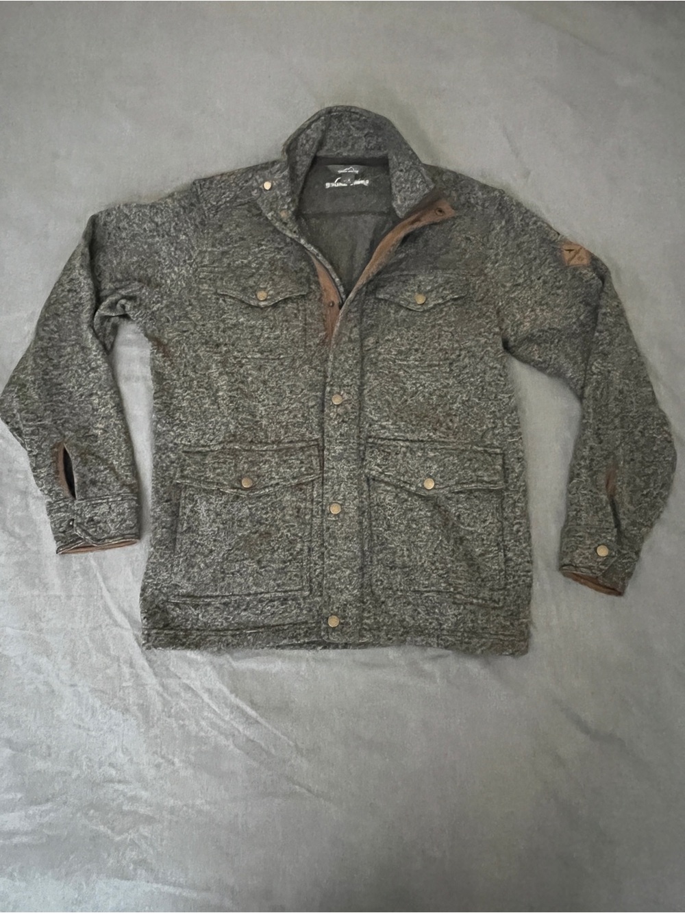 Eddie Bauer Radiator 4-Pocket Sweater Fleece Jacket - Gray - Size M